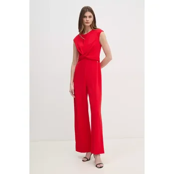 Dámský overall Overal Calvin Klein červená barva, s kulatým výstřihem, K20K208177 33X, vel. 34