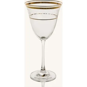 Sklenice Sklenice na víno 350ml (6 ks ) Dolce Vita Gold Dárek ke Dni matek, Dni otců