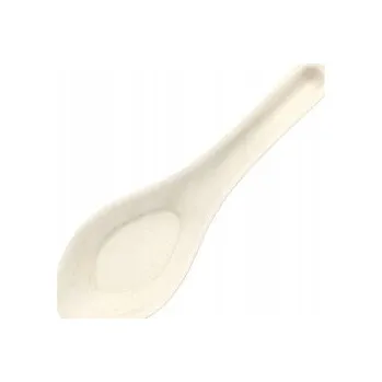 Jednorázové nádobí Lžíce na jedno použití na ramen z cukrové třtiny, eko, 14,5 cm, 50 Ks