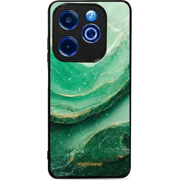 Pouzdro na mobilní telefon Lesklý kryt Mobiwear Glossy - Infinix HOT 40i - G023G - Zelený mramor (Prémiové lesklé pouzdro, obal, kryt Mobiwear Glossy na mobil Infinix HOT 40i - G023G - Zelený mramor, materiál Plast + TPU silikon - krytí po všech stranách, neošoupatelný potisk, tenk