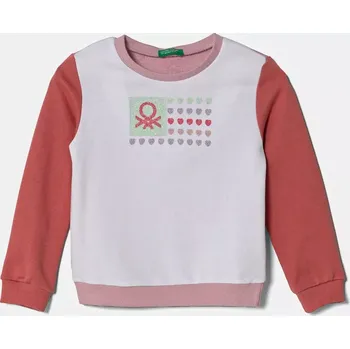 Chlapecká mikina Dětská bavlněná mikina United Colors of Benetton 3J70G10HX.P.Seasonal bílá 00X, vel. 104