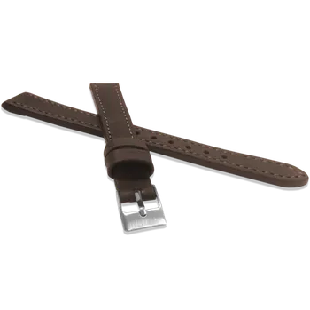 Řemínek na hodinky LAVVU Tmavě hnědý prošitý řemínek SPORT z luxusní kůže Top Grain - 14 LSAUC14