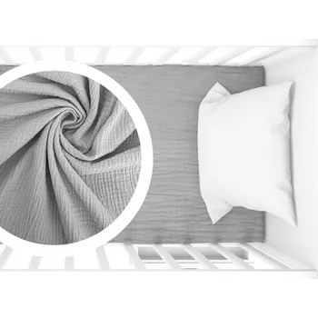 Prostěradlo Napínací Prostěradlo jemné MUŠEŇ 90x180 bavlna šedá