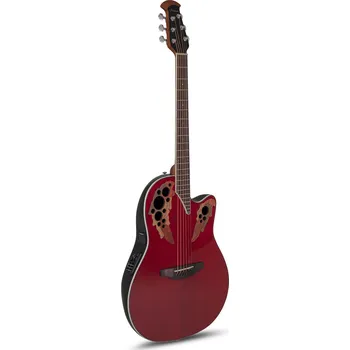 Elektroakustická kytara Ovation E – akustická kytara Ovation Celebrity Elite Super Shallow CutawayRuby Red CE48-RR-G 143610