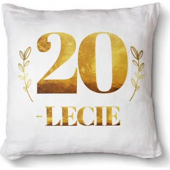 Dekorativní polštářek Pohodlný dekorativní foto polštář s potiskem jako dárek 40x40 - 20. výročí