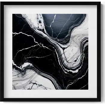 Obraz Nástěnný obraz v černém rámu do obýváku, kuchyně – Kamenná textura 50x50 cm