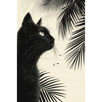 Plakát Plakát Zamyšlení ve stínu palem bez rámu 61 x 91,5 cm