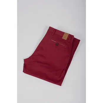 Pánské kalhoty Pánské bavlněné kalhoty Barva: Červená, Velikost: 30/36, Střih: REGULAR FIT