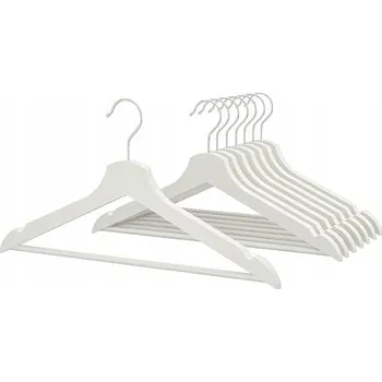 Věšák IKEA ramínko BUMERANG na oblečení dřevěné 8ks bílé