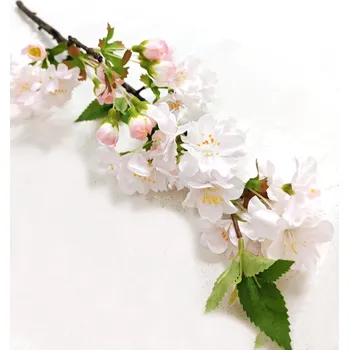umělá květina Větev třešeň 45 cm - sv. růžová