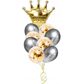 Balónek Zlatý balónek sada 9 balónků ks