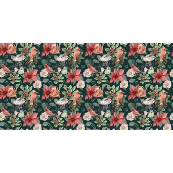 Obraz Ochranná podložka na stůl do kanceláře 90x45 Květiny Ptáčci