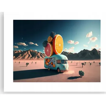 Obraz Obraz plakát do obýváku nebo ložnice 40x30 - fotka karavanu na zeď, bez rámu