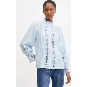 Dámská košile Košile Answear.LAB dámská, modrá barva, regular, se stojáčkem 3690.flk 55X, vel. S