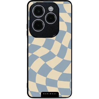 Pouzdro na mobilní telefon Lesklý kryt Mobiwear Glossy - Infinix HOT 40 Pro - GA59G Modrá a béžová šachovnice (Prémiové lesklé pouzdro, obal, kryt Mobiwear Glossy na mobil Infinix HOT 40 Pro - GA59G Modrá a béžová šachovnice, materiál Plast + TPU silikon - krytí po všech stranách,)