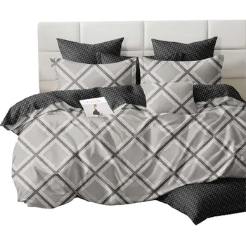 Povlečení SADA POVLEČENÍ 200x220 BAVLNĚNÝ SATÉN POVLEČENÍ NA POLŠTÁŘE 70x80