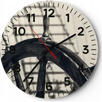 Hodiny Kuchyňské nástěnné hodiny 30x30 Moře Voda Moderní skleněné hodiny Tiché