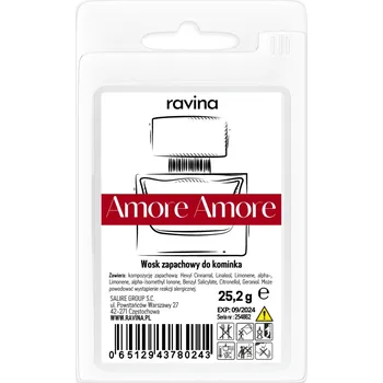 vonný vosk Vonný Vosk Ravina Amor Amor hoří déle než 75 hodin.