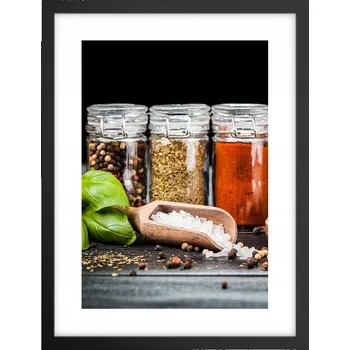 Obraz Obraz plakát v černém rámu do obýváku 30x40 gastronomie plakáty na zeď