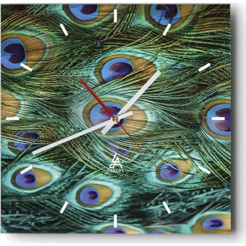 Hodiny Velké nástěnné hodiny 40x40 Abstrakce Skleněné tiché hodiny