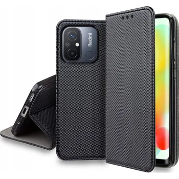 Pouzdro na mobilní telefon Pouzdro s klopou spotGSM pro Xiaomi Redmi 12C Smart Magnet černé