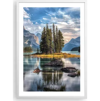 Obraz Plakát v bílém rámu do obýváku ložnice 50x70 krajina moderní obraz