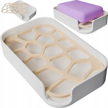 Mýdlenka Volně stojící Mýdlenka P4U z bílého plast