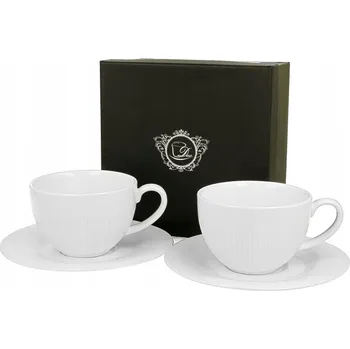 ŠÁLKY S PODŠÁLKY DUO RAPHAEL ELEGANTNÍ BÍLÉ 2 KS 240 ML