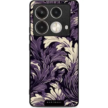 Pouzdro na mobilní telefon Lesklý kryt Mobiwear Glossy - Infinix Note 40 - GA46G Fialové rostliny (Prémiové lesklé pouzdro, obal, kryt Mobiwear Glossy na mobil Infinix Note 40 - GA46G Fialové rostliny, materiál Plast + TPU silikon - krytí po všech stranách, neošoupatelný potisk,)