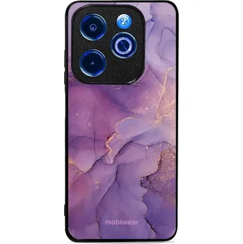 Pouzdro na mobilní telefon Lesklý kryt Mobiwear Glossy - Infinix HOT 40i - G050G - Fialový mramor (Prémiové lesklé pouzdro, obal, kryt Mobiwear Glossy na mobil Infinix HOT 40i - G050G - Fialový mramor, materiál Plast + TPU silikon - krytí po všech stranách, neošoupatelný potisk,)