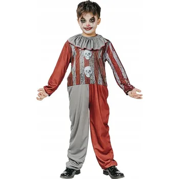 Karnevalový kostým Kostým Kostým Kostlivec Klaun Oboustranný Karnevalový kostým vel. 130-140