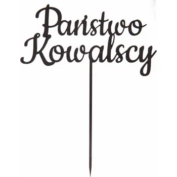 Jedlá dekorace na dort Zápich do dortu černá