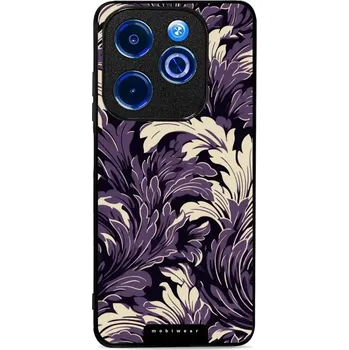 Pouzdro na mobilní telefon Lesklý kryt Mobiwear Glossy - Infinix Smart 8 - GA46G Fialové rostliny (Prémiové lesklé pouzdro, obal, kryt Mobiwear Glossy na mobil Infinix Smart 8 - GA46G Fialové rostliny, materiál Plast + TPU silikon - krytí po všech stranách, neošoupatelný potisk,)