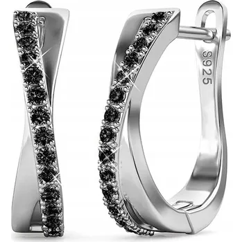 Náušnice STŘÍBRNÉ NÁUŠNICE ANGLICKÉ ZAPÍNÁNÍ RHODIOVANÉ STŘÍBRO O RYZOSTI 925