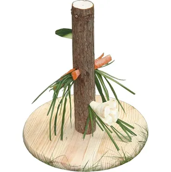 miska pro malé zvíře Stojan krmný pro králíky, dřevěný, 30 cm