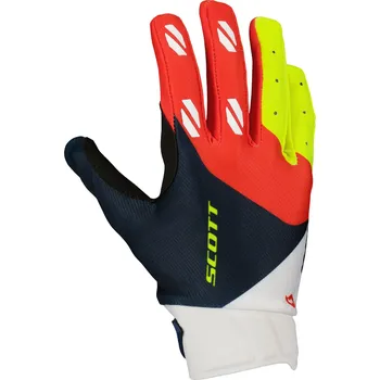 Moto rukavice Motokrosové rukavice SCOTT EVO RACE modro-červeno-fluo žluté