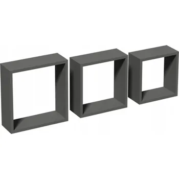 police Modulární police závěsné na zeď - FSS 270/240/210 Šedá