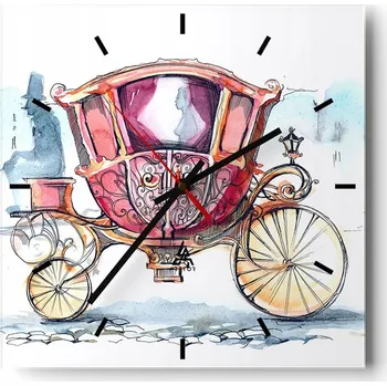 Hodiny Nástěnné hodiny do kuchyně 30x30 Pro Děti Stylové hodiny na skle Loft Tiché