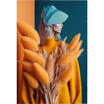 Obraz Plakát v bílém rámu do obýváku ložnice 50x70 žena moderní obraz