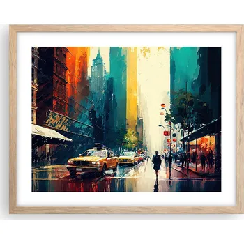 Obraz Obraz plakát na zeď v rámu světlý dub 50x40 cm foto do obýváku