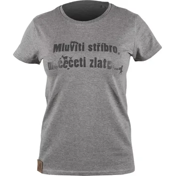 Dámské tričko Dámské triko Kozel 'Mluviti stříbro, méééčeti zlato', vel. XXL