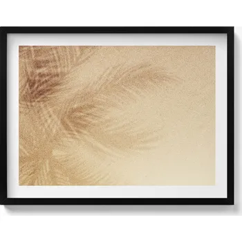 Obraz Nástěnný dekorativní obraz v rámu s grafikou Pláž písek dovolená 80x60 cm