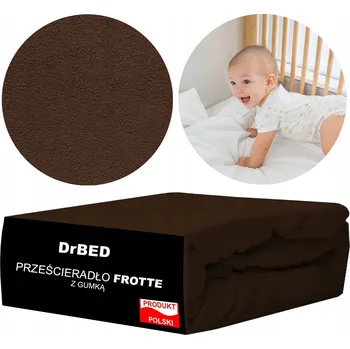 Prostěradlo Prostěradlo do Postýlky 60 x 120 s Gumou Froté PRODYŠNÉ Hnědé PL