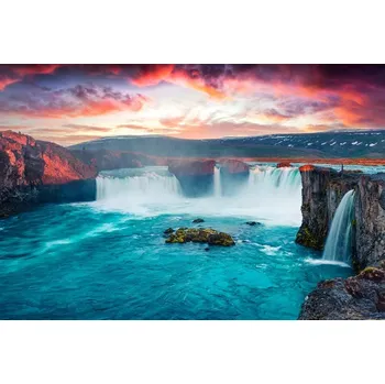 Obraz Obraz Islandské Vodopády Ráno 90x60