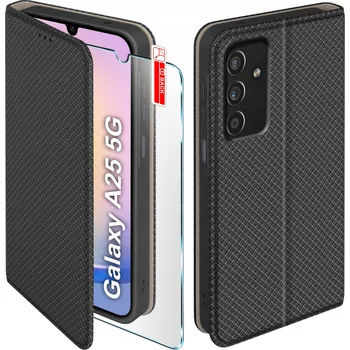 Pouzdro na mobilní telefon Flipové pouzdro KrainaGSM pro Samsung Galaxy A25 5G, černé