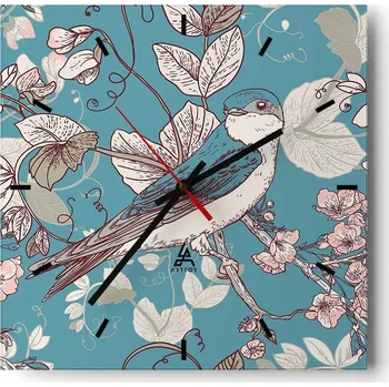 Hodiny Velké nástěnné hodiny 40x40 Abstrakce Skleněné tiché hodiny