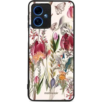 Pouzdro na mobilní telefon Lesklý kryt Mobiwear Glossy - Motorola Moto G54 5G - G031G - Rozkvetlá louka (Prémiové lesklé pouzdro, obal, kryt Mobiwear Glossy na mobil Motorola Moto G54 5G - G031G - Rozkvetlá louka, materiál Plast + TPU silikon - krytí po všech stranách, neošoupateln