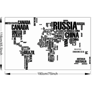Samolepící dekorace Samolepka na zeď velká mapa světa dekorace