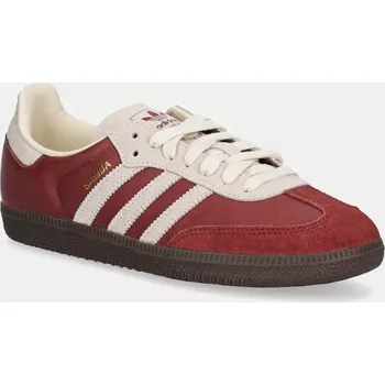 Pánské tenisky Kožené tenisky adidas Originals Samba OG vínová barva, JI3216 83X, EUR 46 2/3