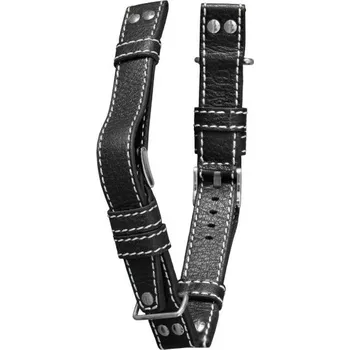 Řemínek na hodinky Kožený řemínek Biatec | Černý Navigator z bůvolí kůže - 20 mm + 5 let záruka a dárek ZDARMA